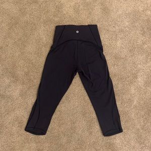 Navy Blue Lululemon Crop Leggings